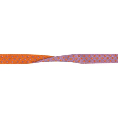 Galon 10 mm Violet Pois Recto Verso Orange x1m