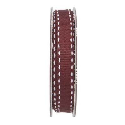 Ruban surpiqué Prune - bobinette 2m
