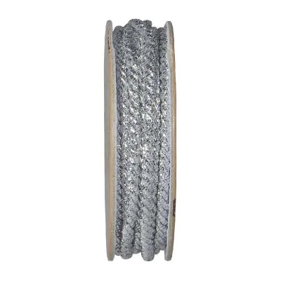 Cordon torsadé Argent - bobinette 2m