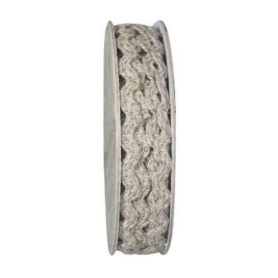 Serpentine tressé Beige et gris - bobinette 2m