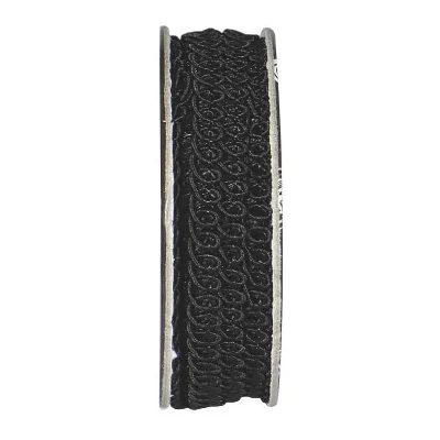 Galon épi de blé Noir - bobinette 2m