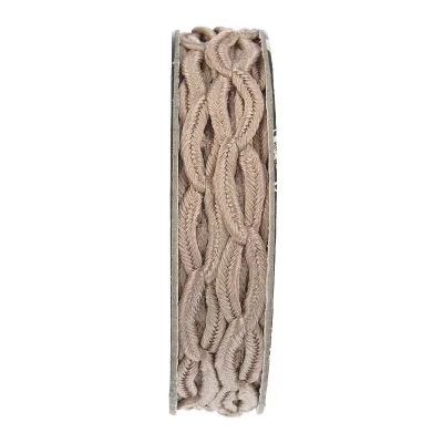 Cordon forme chaine Beige - bobinette 2m