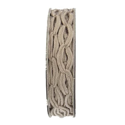 Cordon forme chaine Taupe - bobinette 2m