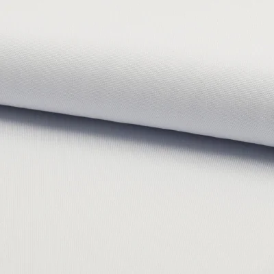 Tissu Coton Sergé d&#039;ameublement uni Blanc - Par 10 cm