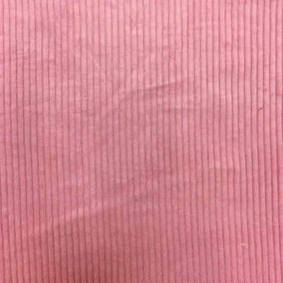 Tissu Velours Grosses côtes Rose clair - Par 10 cm