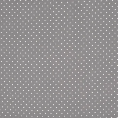 Tissu Coton Gris Pois blancs x10cm