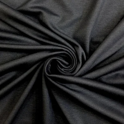 Tissu Jersey Viscose uni Gris anthracite x10cm