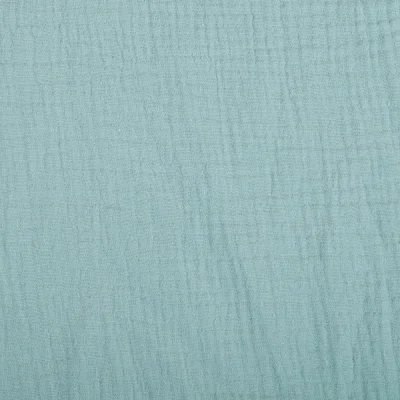 Tissu Double gaze de coton uni Vert d&#039;eau - Par 10 cm