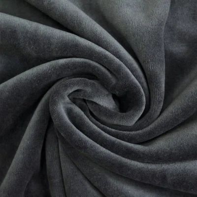 Tissu Jersey Velours tout doux Bleu de Prusse x10cm