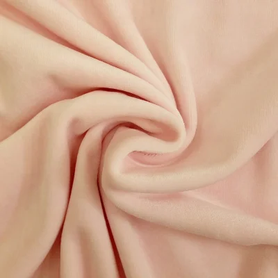 Tissu Jersey Velours tout doux Rose bébé x10cm