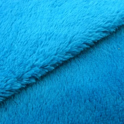 Tissu Doudou uni Bleu turquoise x10cm