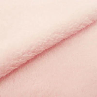 Tissu Doudou uni Rose bébé x10cm