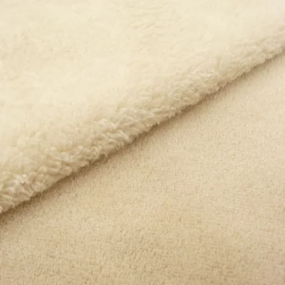 Tissu Doudou uni Beige clair x10cm