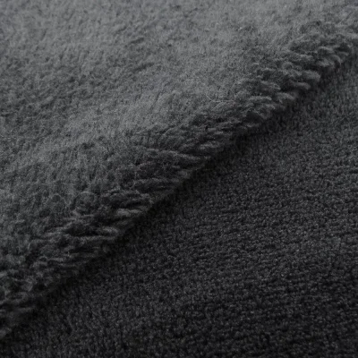 Tissu Doudou uni Noir x10cm