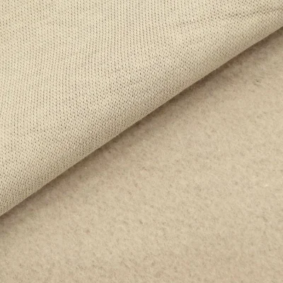 Tissu Molleton Sweat uni Beige x10cm