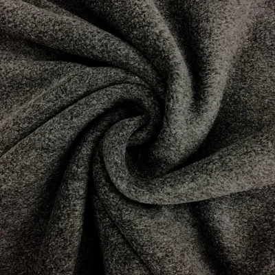 Tissu Polaire uni Gris anthracite chiné - Par 10 cm