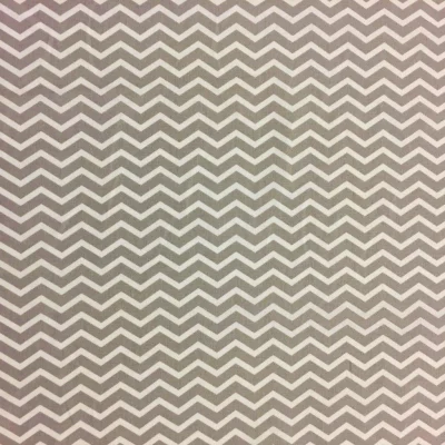 Tissu Coton Imprimé Arty Chevrons Gris - Par 10 cm
