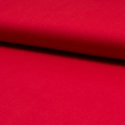 Tissu Popeline de coton unie Rouge - Par 10 cm