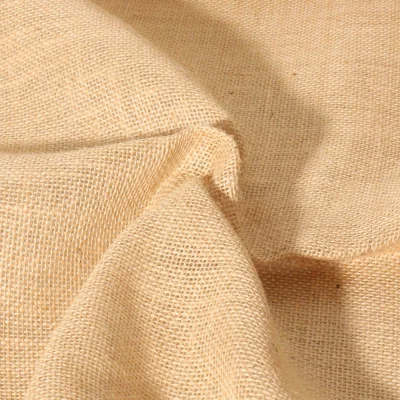 Tissu Toile de Jute Naturel Terralys uni beige - Par 10 cm