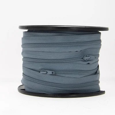 Fermeture spirale N°5 avec curseurs Gris ardoise - Au mètre