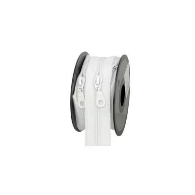 Fermeture nylon non séparable N°5 avec curseurs Blanc - Au mètre