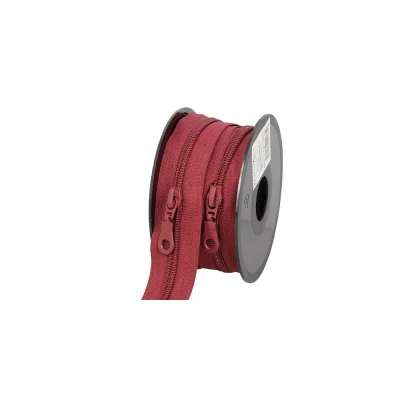 Fermeture nylon non séparable N°5 avec curseurs Bordeaux - Au mètre