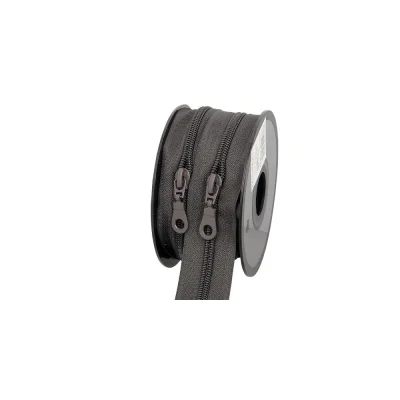 Fermeture nylon non séparable N°5 avec curseurs Anthracite - Au mètre
