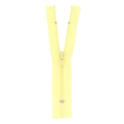 Fermeture nylon non séparable Jaune pastel - 12 tailles