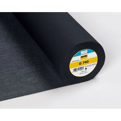 Entoilage Tissé Thermocollant Vlieseline G740 Noir - Par 10 cm