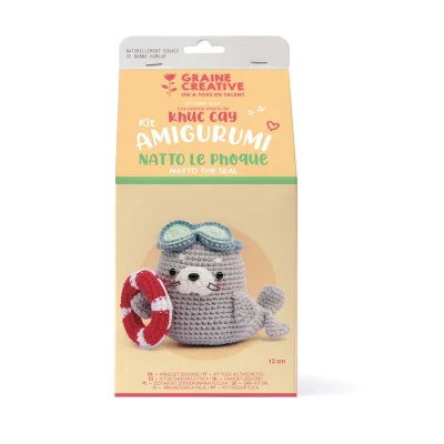 Kit Crochet Amigurumi Natto le phoque