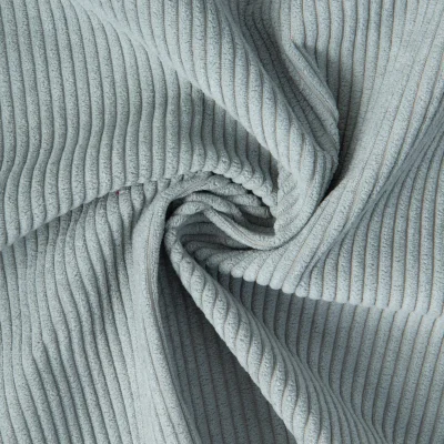 Tissu Velours d&#039;ameublement côtelé Emy uni Gris clair - Par 10 cm