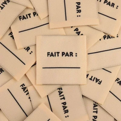 Etiquettes à coudre Bohin Fait Par x4