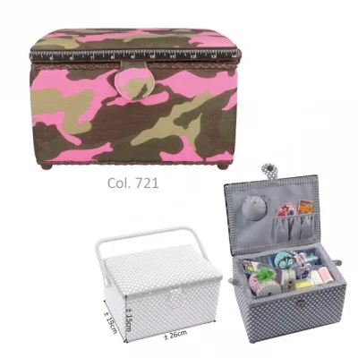 Boite à couture rectangulaire taille moyenne - Militaire