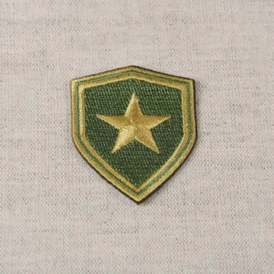 Ecusson Thermocollant Blason armée - Etoile sur fond Vert