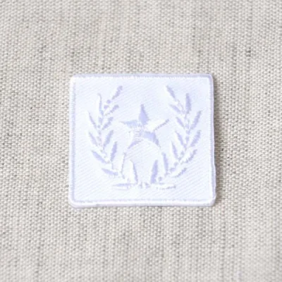 Ecusson Thermocollant Badge Etoile - Blanc