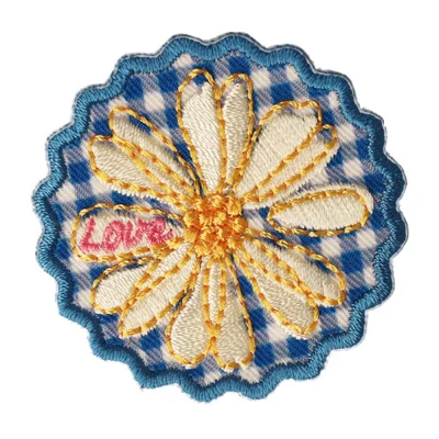 Ecusson Thermocollant 45mm Love marguerite x1