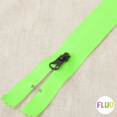 Fermeture invisible imperméable 20 cm - Vert fluo