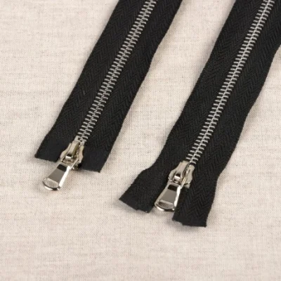 Fermeture double curseur Argenté - 70 cm