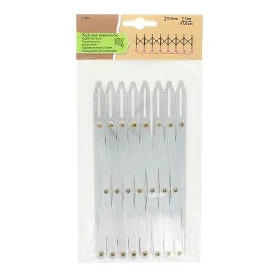 Règle de mesure pour boutonnière
