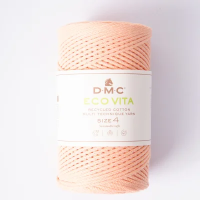 Cordon de Coton recyclé Eco Vita Taille 4 DMC - Abricot