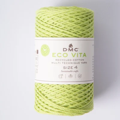 Cordon de Coton recyclé Eco Vita Taille 4 DMC - Vert citron
