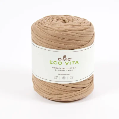 Fil de Coton recyclé Eco Vita T-shirt Yarn DMC - Camel
