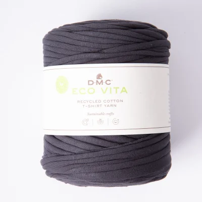 Fil de Coton recyclé Eco Vita T-shirt Yarn DMC - Gris charbon