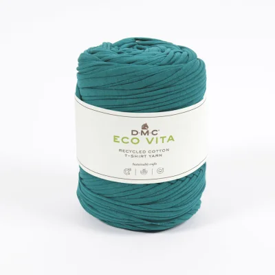 Fil de Coton recyclé Eco Vita T-shirt Yarn DMC - Bleu pétrole