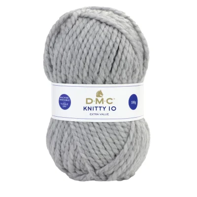 Fil à tricoter Knitty 10 DMC Gris N° 814