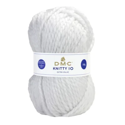Fil à tricoter Knitty 10 DMC Blanc N° 961