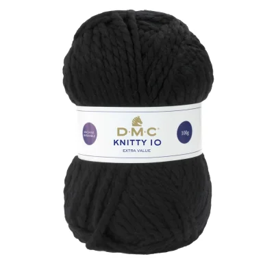 Fil à tricoter Knitty 10 DMC Noir N° 965