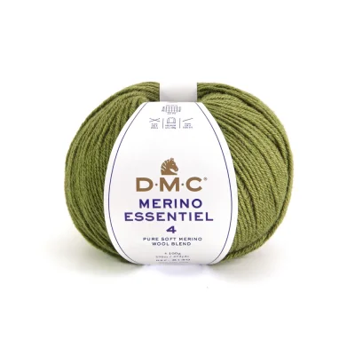 Fil laine Mérino essentiel 4 DMC Vert anis N° 874