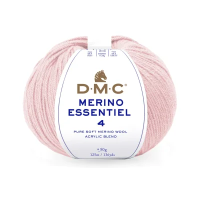 Fil laine Mérino essentiel 4 DMC Rose poudré N° 881
