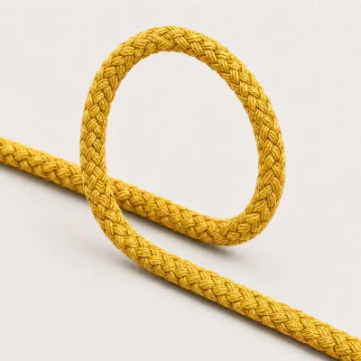 Cordon Sweat Tressé 6 mm uni Jaune
